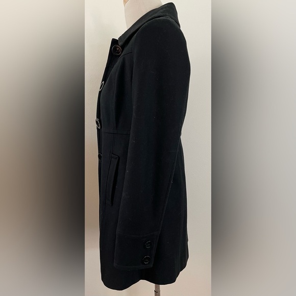 Anthro Tulle | Wool Blend Long Coat | Black | Women’s L - Picture 3 of 6